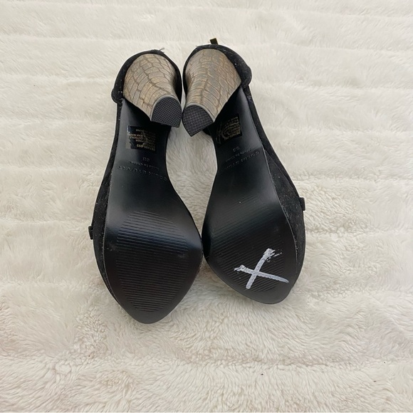 Colin Stuart x Victoria’s Secret Black Suede Leather Platform Heels New Size 6 - Picture 12 of 12
